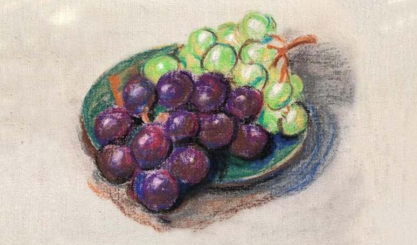 Drawing Color Purple Grape Design Stock Illustration 399038461 |  Shutterstock