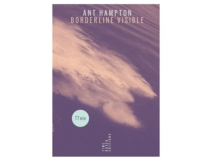 photo of purple cover of the book Borderline Visible by Ant Hampton 