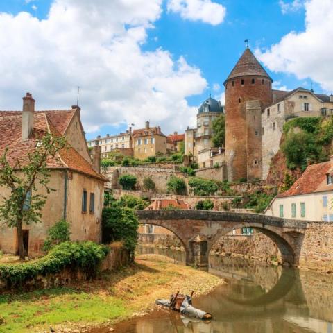 Medieval town of Semur en Auxois, Burgundy, France iStock-531313656