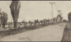 CAST 76-2 - Landscape with Fence-Lined Road