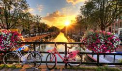 Sunset over Amsterdam