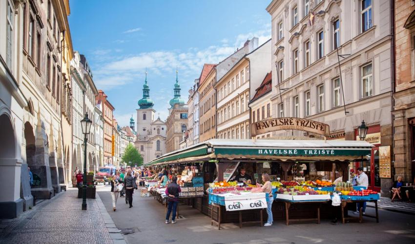 Havelske Trziste (Havel's Market) in Prague, Czech Republic. Havel's has been continuously open since 1232.